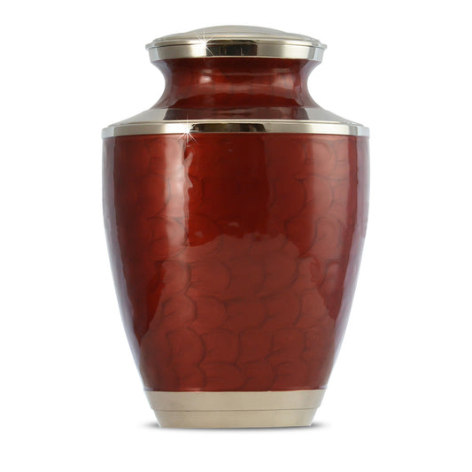 Red Plain Adult Urn