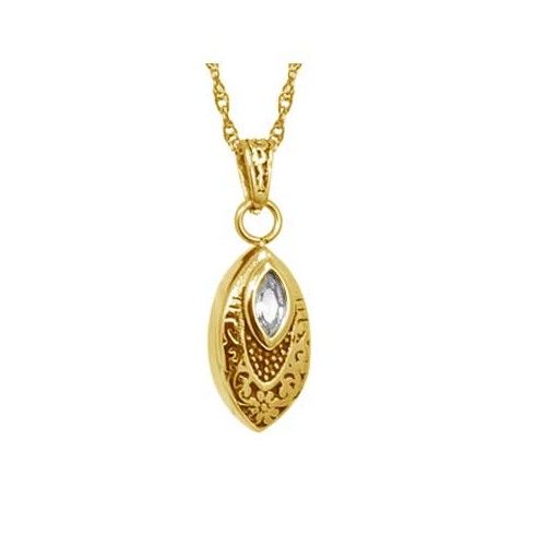 Gold Crystal Charm Pendant