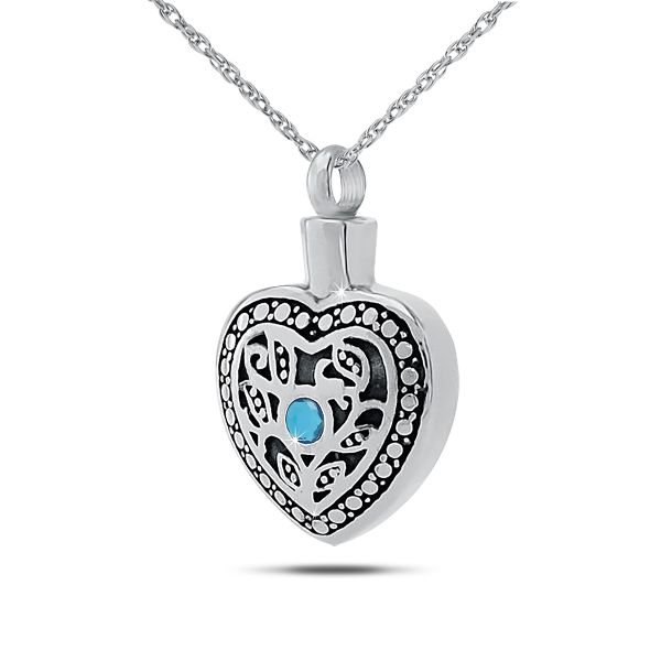 December w/ Blue Topaz Sterling Silver Keepsake