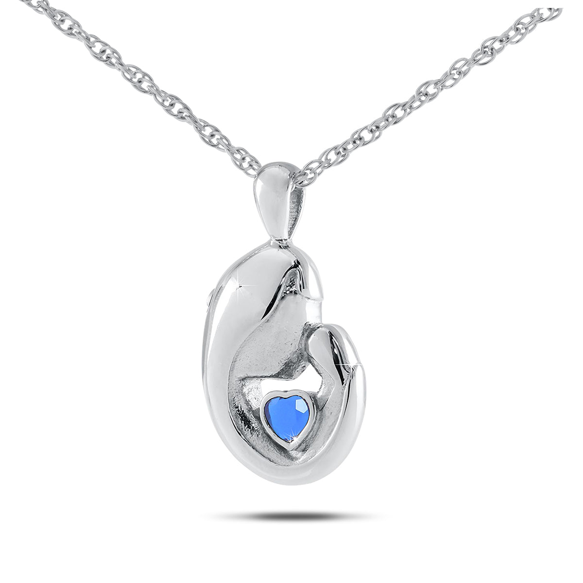 September w/ Sapphire Sterling Silver Keepsake